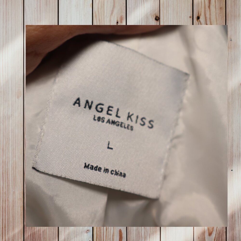 Angel Kiss Windbreaker w/hood, Black, Purple & White (Kings), lined, Large - Picture 4 of 4